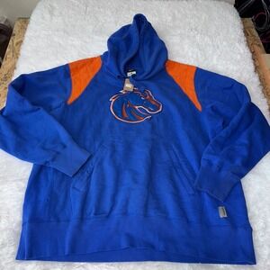 Y2K Nike Boise State Broncos Hoodie Royal Blue Logo Men's XL center swoosh